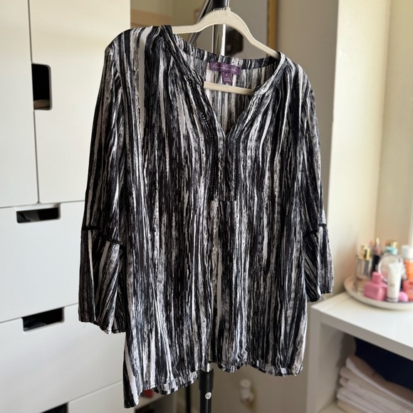 Gloria Vanderbilt Women's Spring Nova Flutter Sleeve Blouse Size XL - Picture 5 of 6